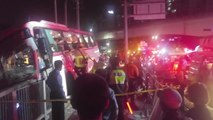 승객 30여 명 탄 광역버스·승용차 충돌...