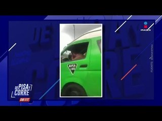 Captan a conductor de una combi "moneándose" | De Pisa y Corre