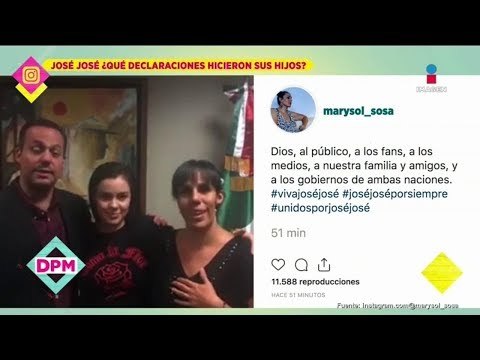 Declaraciones de los hijos de José José tras reconciliación | De Primera Mano