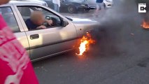 Il a voulu jouer à Fast & Furious avec sa voiture... Burn Raté