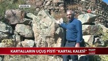 Erzurum'un 'Kartal Kalesi' Havadan Görüntülendi