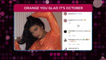 Kylie Jenner Poses in Orange Jumpsuit to Celebrate the Start of October Following Travis Scott Split