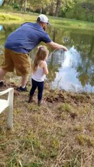 Little Girl Reels in Monster Bass