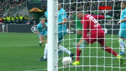 Saint-tienne - Wolfsburg.Football.  Europa League. 1-1 All Goals