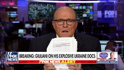 2019 OCT 03 Giuliani Has Ukrainian Docs & six witnesses showing 2016 Dem Collusion & Massive J & H Bidens Corruption