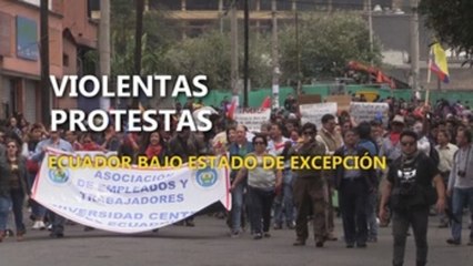 Télécharger la video: Ecuador bajo estado de excepción por violentas protestas tras alza de combustibles