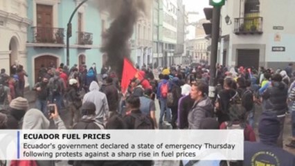 Ecuador declares state of emergency as protests rage over fuel-price hikes