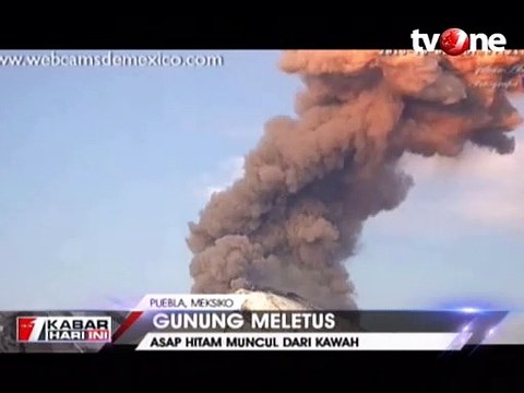 Gunung Popocatepetl Meletus Disertai Awan Panas