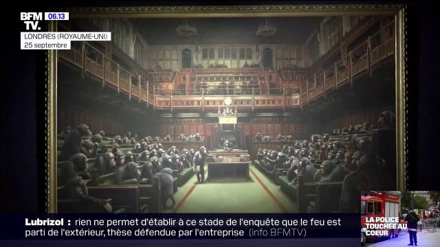 L'œuvre de Banksy Le Parlement des singes vendue 11 millions d'euros aux enchères