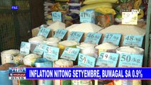 Inflation nitong Setyembre, bumagal sa 0.9%
