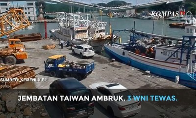 Jembatan Taiwan Ambruk, Ada WNI jadi Korban