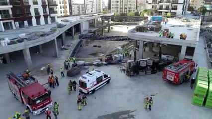 Devrilen vincin altında kalan operatör, yaralandı (2)