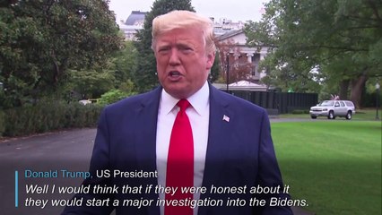 Trump says Ukraine and China should investigate Joe Biden