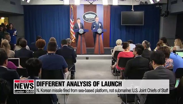 N. Korean missile fired from sea-based platform, not submarine: U.S. Joint Chiefs of Staff