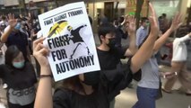 홍콩 정부, 마스크 착용 시위 금지법 내일부터 시행 / YTN