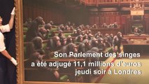 11,1 millions d'euros pour le Parlement des singes, record pour Banksy