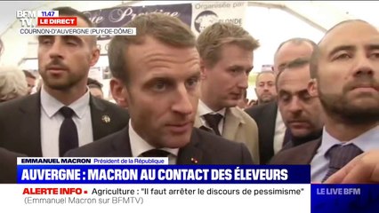 Agriculture: Emmanuel Macron affirme qu'il "faut arrêter le discours de pessimisme"