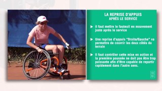 Les fiches techniques du tennis-fauteuil : la reprise d'appui