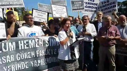 Deprem dayanıklılığı olmayan İstanbul Diş Hekimliği ve Çapa Tıp Fakültesi'nin yerinde yenilenmesi için eylem: Bizi ya ölüm ya işsizlikle tehdit ediyorlar!