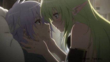 Tsukasa and Riruru KISS!  |  Feeding him  |  Choujin Koukousei-tachi wa Isekai demo