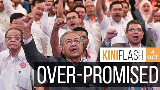 Dr Mahathir: Difficult promises were made, we didn’t expect to win | KiniFlash - 4 Oct