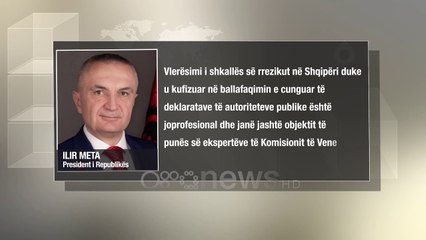 Ora News - Meta: Kuvendi futi në kurth Venecian, raporti i pabalancuar dhe kontradiktor