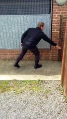 Police dog dutch jumps into handler's arms after two weeks apart
