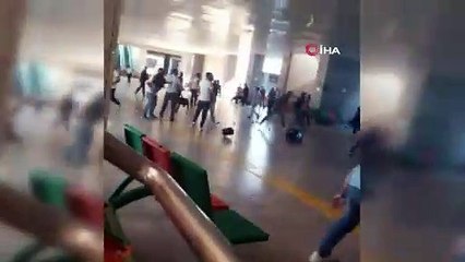 Adliyeyi savaş alanına çeviren kavgada 9 gözaltı, o anların görüntüleri ortaya çıktı