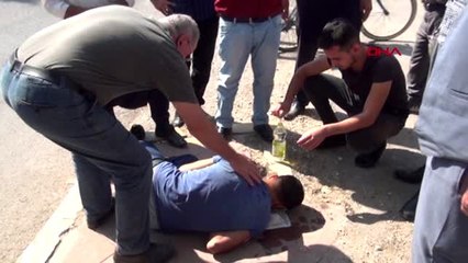 Adıyaman-otomobil ile motosiklet çarpıştı 1 yaralı