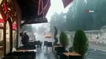 Kırklareli'de beklenen yağış şiddetli başladı
