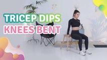 Tricep dips, knees bent - Step to Health