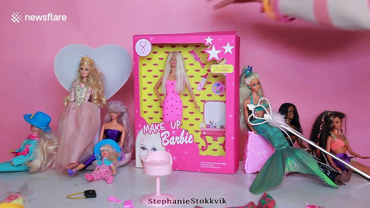 Norwegian makeup artist transforms herself into a real-life Barbie doll