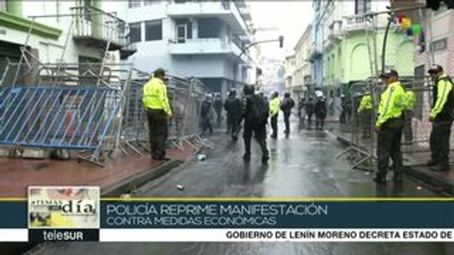 Ecuador: polícia reprime protestas por medidas económicas