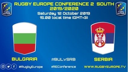 BULGARIA / SERBIA - RUGBY EUROPE CONFERENCE 2 SOUTH 2019/2020