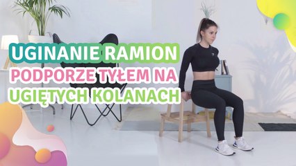 Uginanie ramion w podporze tyłem na ugiętych kolanach -  Krok do Zdrowia