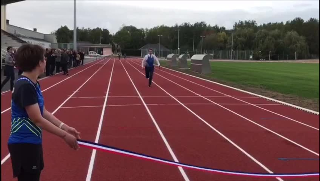 Inauguration de la piste d'athlétisme à Romilly-sur-Seine