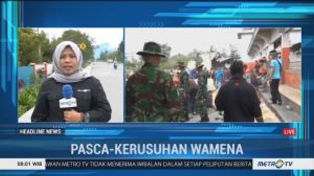 Pascarusuh di Wamena, Warga Bantu Bersihkan Bekas Kerusuhan