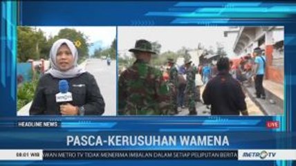 Pascarusuh di Wamena, Warga Bantu Bersihkan Bekas Kerusuhan