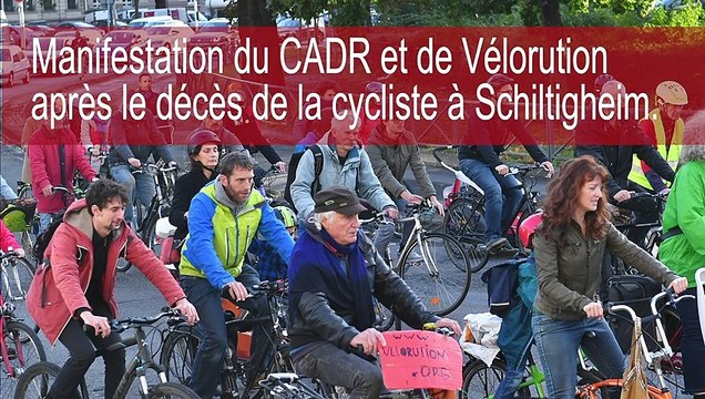300 défenseurs du vélo manifestent entre Strasbourg et Schiltigheim
