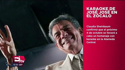 Canta las canciones de José José en la Alameda Central