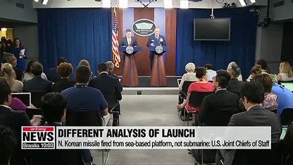 N. Korean missile fired from sea-based platform, not submarine: U.S. Joint Chiefs of Staff