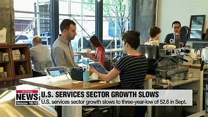 U.S. services sector growth slows to three-year-low