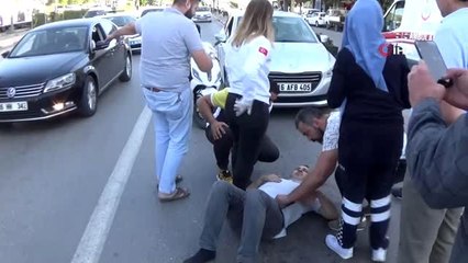 Yolun karşısına geçmek isterken otomobil çarptı: 1 yaralı