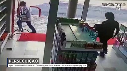 Homem assalta mesma farmácia por três dias seguidos e é pego por populares
