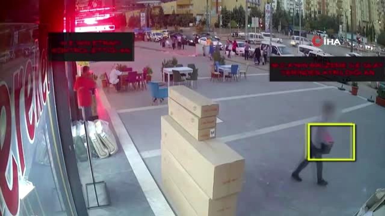 İş yerinin önünden kıyma makinesini böyle çaldılar