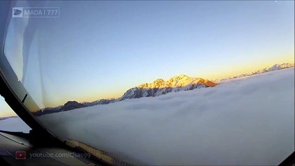 Tải video: Aux commandes d'un airbus, ce pilote filme son atterrissage à travers les nuages