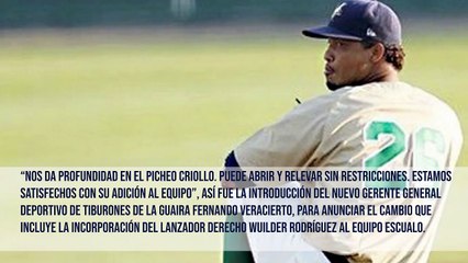 Diego Ricol ¡pa´encima! tiburones de la guaira incorpora a Wuilder Rodriguez