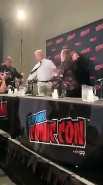 AEW Chris Jericho Smacks Cody Rhodes At Ny Comic Con 2019 #NYCC #NYCOMICCON2019 #AEW