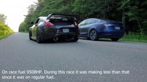 Tesla Model 3 vs Nissan 370Z Drag Races