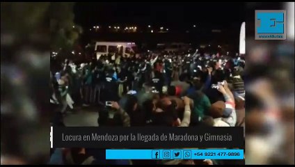 Locura en Mendoza por  llegada de Maradona y Gimnasia